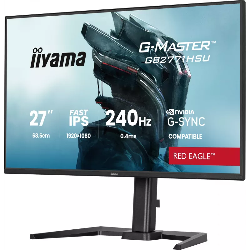 iiyama G-MASTER GB2771HSU-B1 datora monitors 68.6 cm (27 colli) 1920 x 1080 pikseļi Full HD Melns