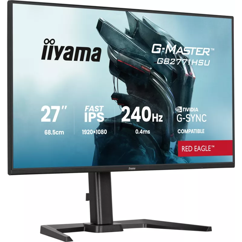 iiyama G-MASTER GB2771HSU-B1 datora monitors 68.6 cm (27 colli) 1920 x 1080 pikseļi Full HD Melns