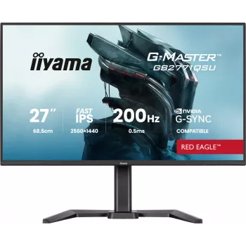 iiyama G-MASTER GB2771QSU-B1 datora monitors 68,6 cm (27 colli) 2560 x 1440 pikseļi Wide Quad HD Melns