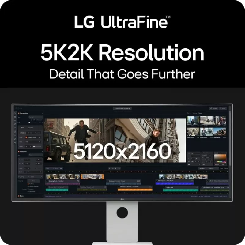 LG 40U990A-W datora monitors 101,6 cm (40 colli) 5120 x 2160 pikseļi WUHD Melns