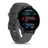 Viedpulkstenis GARMIN Venu 3S — 41 mm pelēks polimēra korpuss, 1,2 collu AMOLED, 10 dienu akumulators, 5 ATM