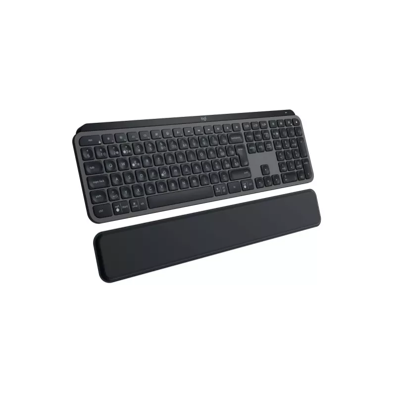 LOGITECH Mx Keys S Klaviatūra ar plaukstas balstu, grafīta krāsa, QWERTZ, Šveices
