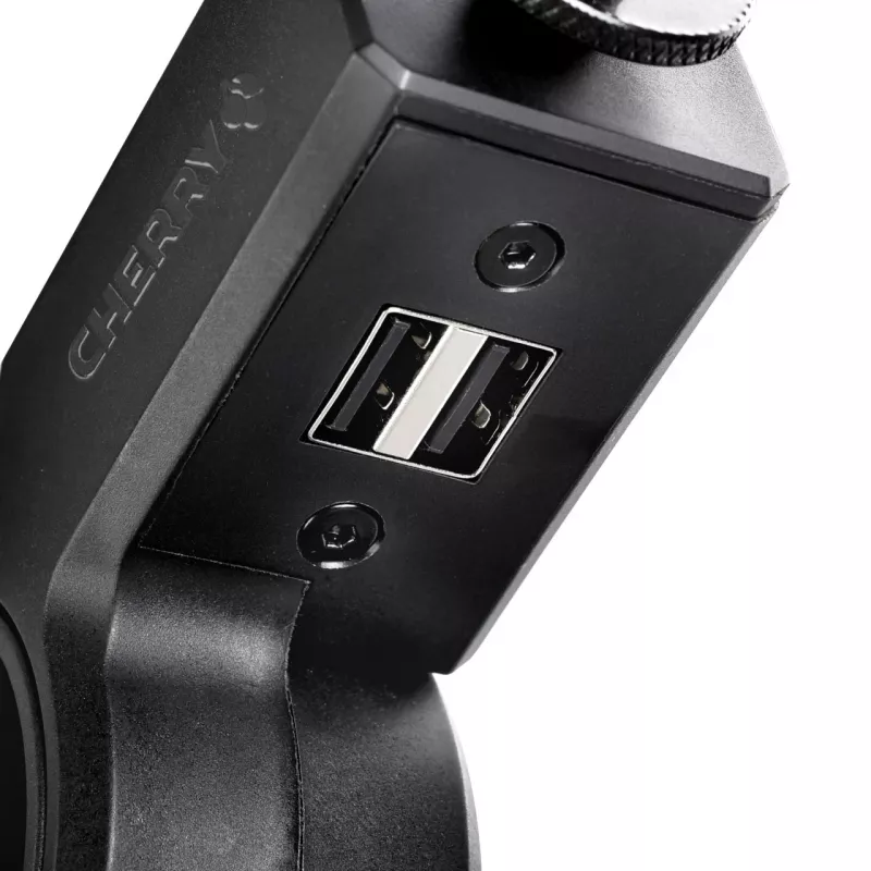 CHERRY MA 6.0 UNI USB, galda statīvs, Cherry, melns, 2,5 m, 3/8 un 5/8, alumīnijs