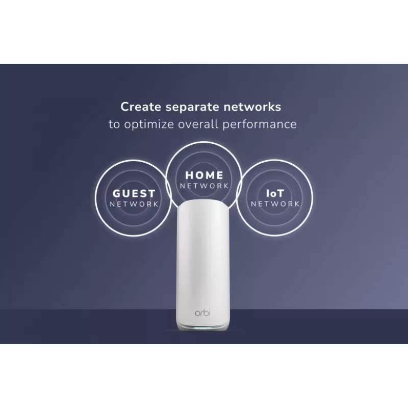 NETGEAR Orbi 870 Tri-band (2.4 GHz / 5 GHz / 6 GHz) Wi-Fi 7 (802.11be) Balts 4 Iekšējā
