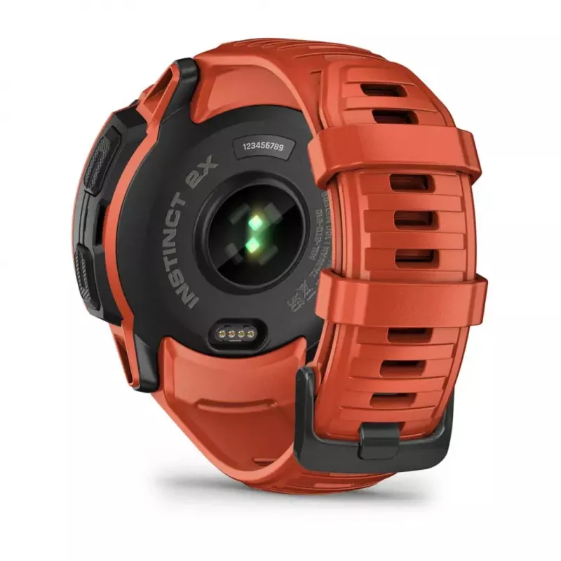 Viedpulkstenis GARMIN Instinct 2X Solar — sporta pulkstenis, 50 mm polimēra korpuss, saules uzlāde, GPS (GPS/GLONASS/Galileo), 10 ATM, silikona siksniņa