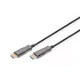 DIGITUS HDMI AOC hibrīda optiskās šķiedras savienojuma kabelis, A tips M/M, 30m UHD 4K@60Hz, CE, melns