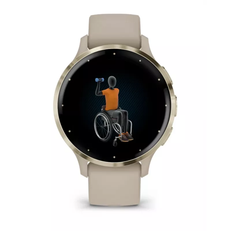 GARMIN INTERNATIONAL Venu 3S - 41mm - viedpulkstenis ar siksnu - franču - pelēks