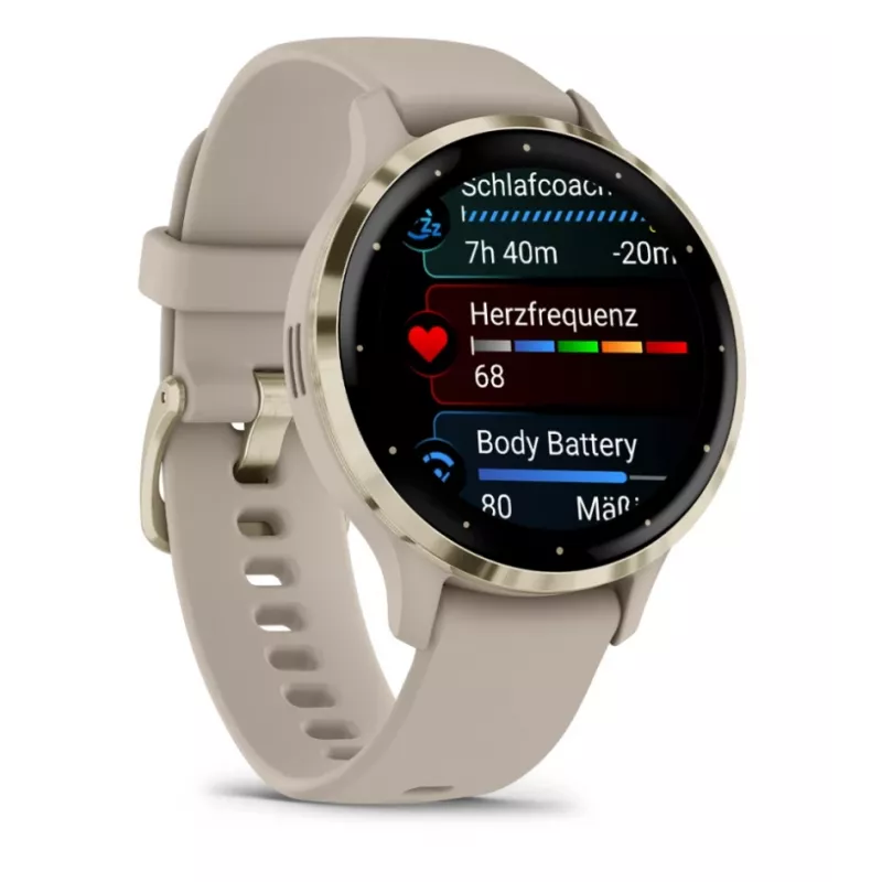 GARMIN INTERNATIONAL Venu 3S - 41mm - viedpulkstenis ar siksnu - franču - pelēks