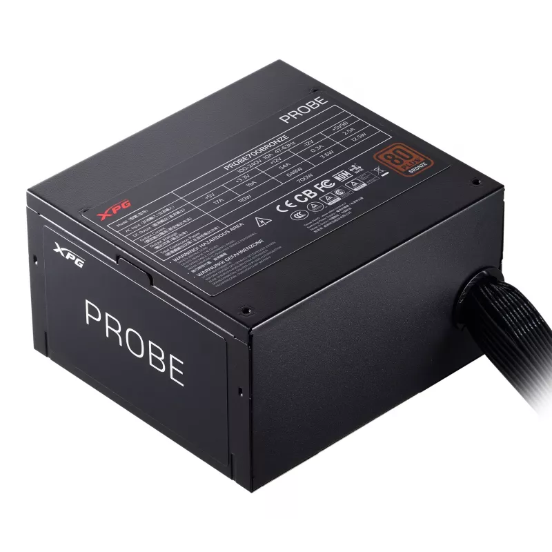 XPG PROBE 700 BRONZE Barošanas bloks, 700 W, 100 - 240 V, 47 - 63 Hz, 10 A, Aktīvs, 19 A