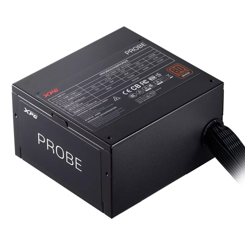 XPG PROBE 700 BRONZE Barošanas bloks, 700 W, 100 - 240 V, 47 - 63 Hz, 10 A, Aktīvs, 19 A