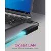 ICY BOX IB-HUB1419-LAN USB 3.2 Gen 1 (3.1 Gen 1) Type-A Melns