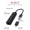 ICY BOX IB-HUB1419-LAN USB 3.2 Gen 1 (3.1 Gen 1) Type-A Melns