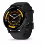 GARMIN INTERNATIONAL Venu 3 - Slate nerūsējošā tērauda rāmis ar melnu korpusu un silikona siksniņu - 45 mm
