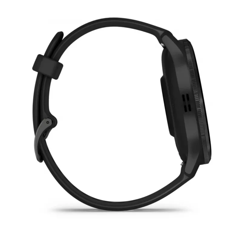 GARMIN INTERNATIONAL Venu 3 - Slate nerūsējošā tērauda rāmis ar melnu korpusu un silikona siksniņu - 45 mm