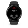 GARMIN INTERNATIONAL Venu 3 - Slate nerūsējošā tērauda rāmis ar melnu korpusu un silikona siksniņu - 45 mm