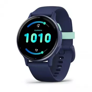 Smartwatch GARMIN Vivoactive 5 — sporta pulkstenis, 42 mm alumīnija un polimēra korpuss, AMOLED 1,2 collas, GPS/GLONASS/Galileo, optiskais pulsometrs, SpO2, 5 ATM, Bluetooth/NFC