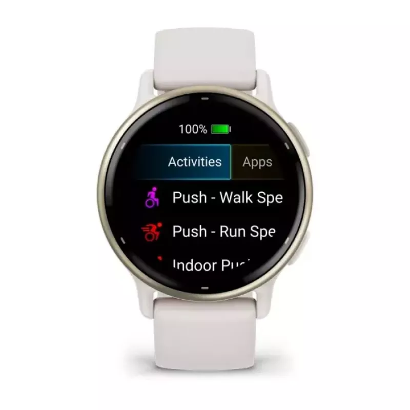Viedpulkstenis GARMIN Vivoactive 5 — sporta pulkstenis, 42 mm alumīnija/polimēra korpuss, AMOLED 1,2 collas, GPS/GLONASS/Galileo, HR un SpO2, 5 ATM, 11 dienu akumulators