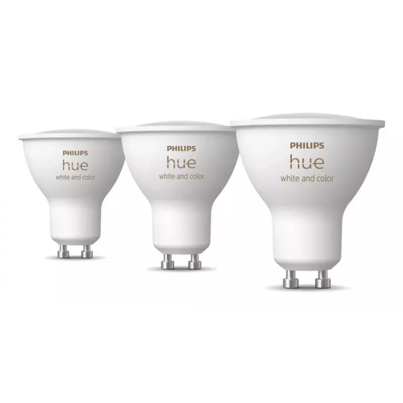 Philips Hue White and colour ambience GU10 – viedais prožektors – (3 iepakojumā)