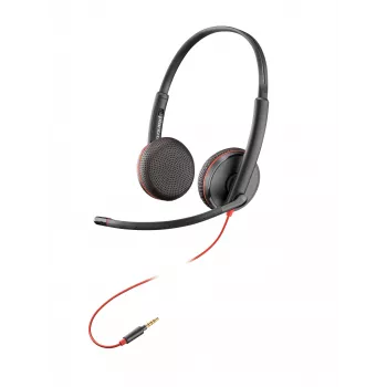 HP Poly Blackwire C3225 Top, vadu, birojam/zvanu centram, 87 g, austiņas, melna