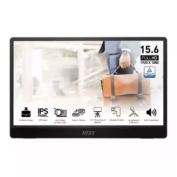 MSI PRO MP161DE E2 datora monitors 39,6 cm (15,6 collu) 1920 x 1080 pikseļi Full HD LED Melns