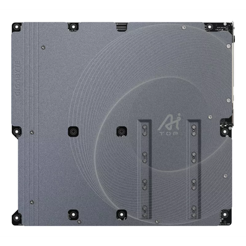 GIGABYTE TRX50 AI TOP-2B mātesplate - AMD Ryzen Threadripper PRO 7000 CPU, 16+8+4 fāžu digitālais VRM, līdz 5200 MHz DDR5, 4xPCIe 5.0 M.2, Wi-Fi 7, 10 GbE LAN, USB 4