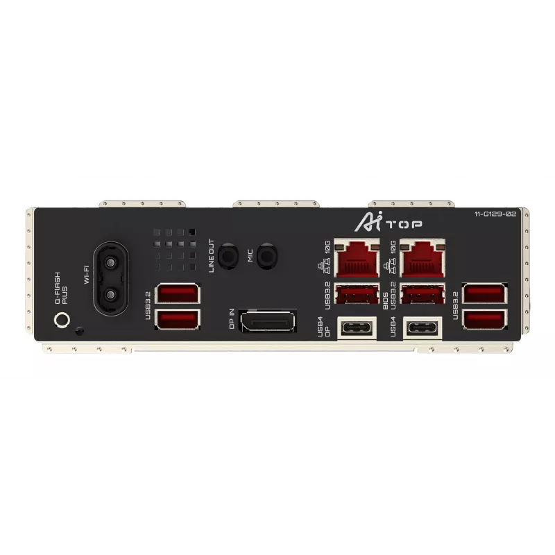 GIGABYTE TRX50 AI TOP-2B mātesplate - AMD Ryzen Threadripper PRO 7000 CPU, 16+8+4 fāžu digitālais VRM, līdz 5200 MHz DDR5, 4xPCIe 5.0 M.2, Wi-Fi 7, 10 GbE LAN, USB 4