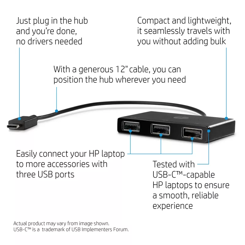HP USB-C uz USB-A centrmezgls