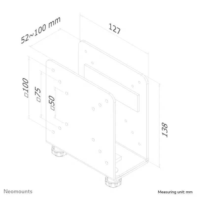Neomounts THINCLIENT-20 Mini PC turētājs - līdz 7 kg - universāls