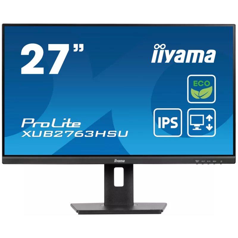 iiyama ProLite XUB2763HSU-B1 datora monitors 68.6 cm (27 colli) 1920 x 1080 pikseļi Full HD LED Melns