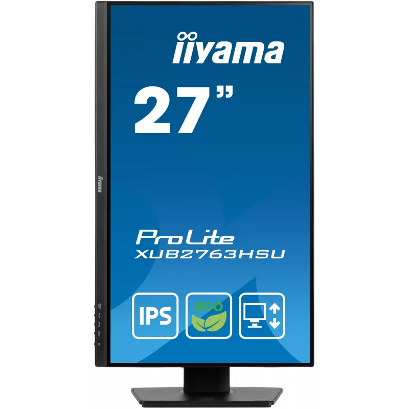 iiyama ProLite XUB2763HSU-B1 datora monitors 68.6 cm (27 colli) 1920 x 1080 pikseļi Full HD LED Melns