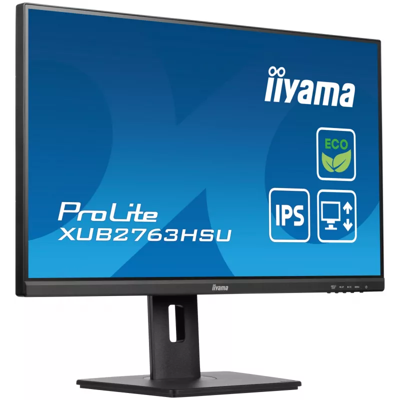 iiyama ProLite XUB2763HSU-B1 datora monitors 68.6 cm (27 colli) 1920 x 1080 pikseļi Full HD LED Melns