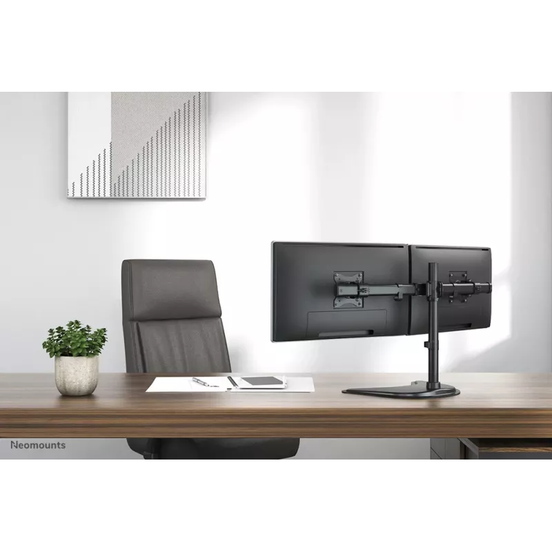 Neomounts NM-D335DBLACK Monitora statīvs 10-27 collas, Skava/Brīvstāvošs/Caurums, 8 kg, 25,4 cm (10 collas), 68,6 cm (27 collas), 100 x 100 mm, Melns