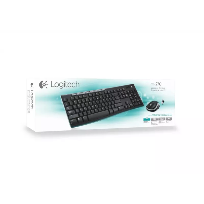 LOGITECH Bezvadu galddators Mk270 - Qwerty Espanol