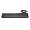 HP 405 daudzlietotāju fona apgaismojuma vadu tastatūra, pilna izmēra (100%), vadu, USB, membrānas, melna