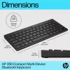 Kompakta Bluetooth tastatūra HP 355 — bezvadu mehāniskie taustiņi, melna, 0,34 kg