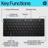 Kompakta Bluetooth tastatūra HP 355 — bezvadu mehāniskie taustiņi, melna, 0,34 kg