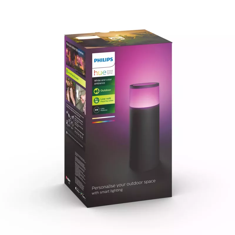 Philips Hue balta and colour ambience Calla Outdoor pedestal