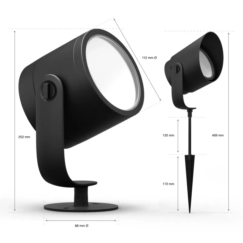 Philips Hue balta and colour ambience Lily XL āra prožektors