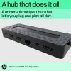 HP Universal USB-C Multiport Hub USB 3.2 Gen 1 Type-C Melns