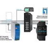 LevelOne Hilbert 10 portu industriālais Gigabit Smart Lite slēdzis, 8x RJ45, 2x SFP