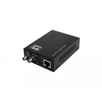LevelOne RJ45 uz ST Gigabitu mediju pārveidotājs, vienmoda šķiedra, 1310nm, 20km