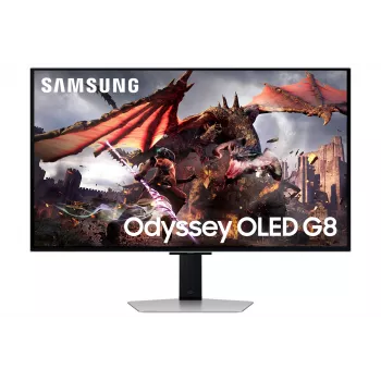 Samsung G80SD datora monitors 81,3 cm (32 colli) 3840 x 2160 4K Ultra HD OLED Sudrabs