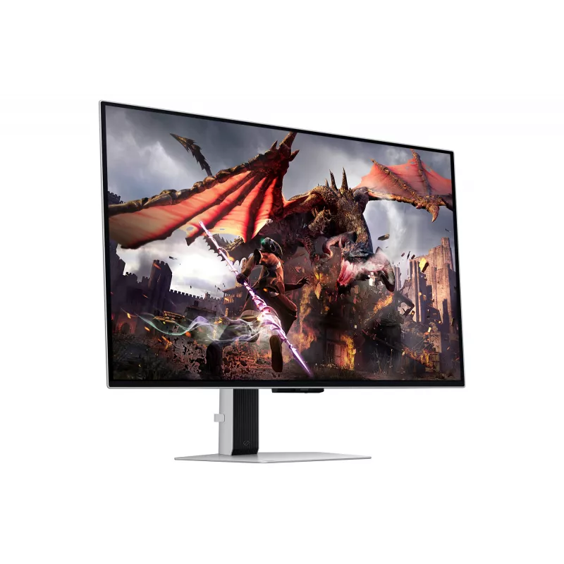 Samsung G80SD datora monitors 81,3 cm (32 colli) 3840 x 2160 4K Ultra HD OLED Sudrabs