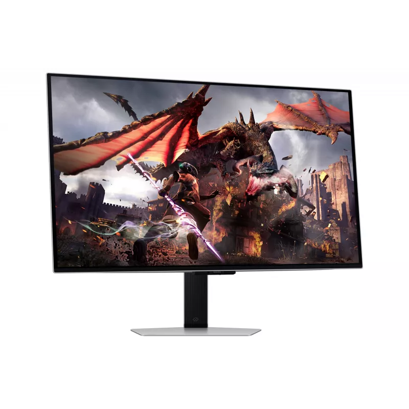 Samsung G80SD datora monitors 81,3 cm (32 colli) 3840 x 2160 4K Ultra HD OLED Sudrabs