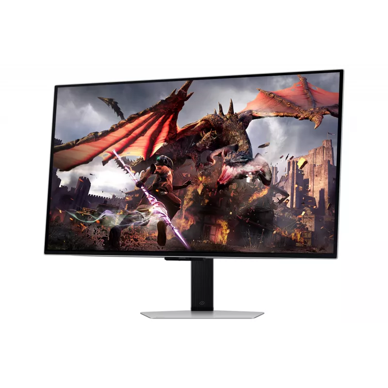Samsung G80SD datora monitors 81,3 cm (32 colli) 3840 x 2160 4K Ultra HD OLED Sudrabs