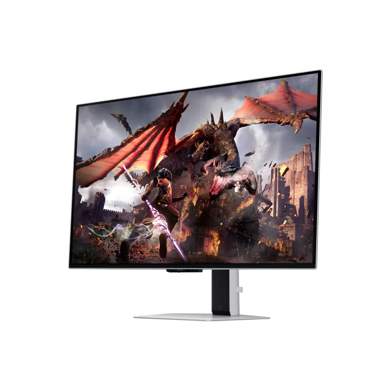 Samsung G80SD datora monitors 81,3 cm (32 colli) 3840 x 2160 4K Ultra HD OLED Sudrabs