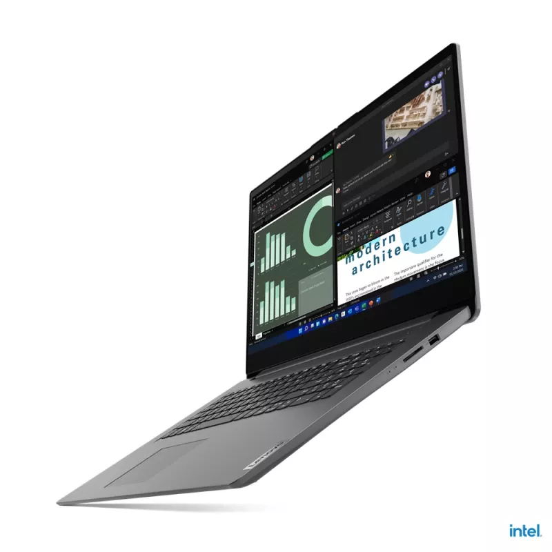 Lenovo V17 G4 IRU Intel® U U300 klēpjdators 43,9 cm (17,3 collu) Full HD 8 GB DDR4-SDRAM 512 GB SSD Wi-Fi 6 (802.11ax) Windows 11 Home vācu pelēks