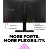 OMEN by HP 23,8 collu FHD 165Hz spēļu monitors - OMEN 24, 60,5 cm (23,8 collas), 1920 x 1080 pikseļi, Full HD, LCD, 1 ms, Melns
