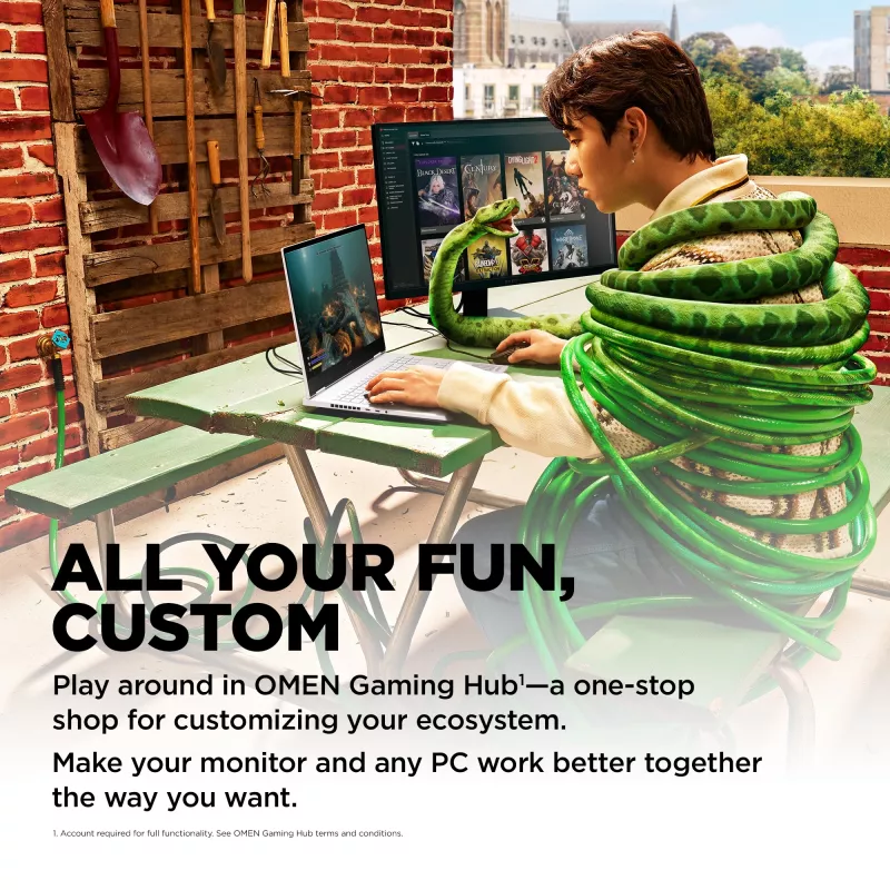 OMEN by HP 23,8 collu FHD 165Hz spēļu monitors - OMEN 24, 60,5 cm (23,8 collas), 1920 x 1080 pikseļi, Full HD, LCD, 1 ms, Melns