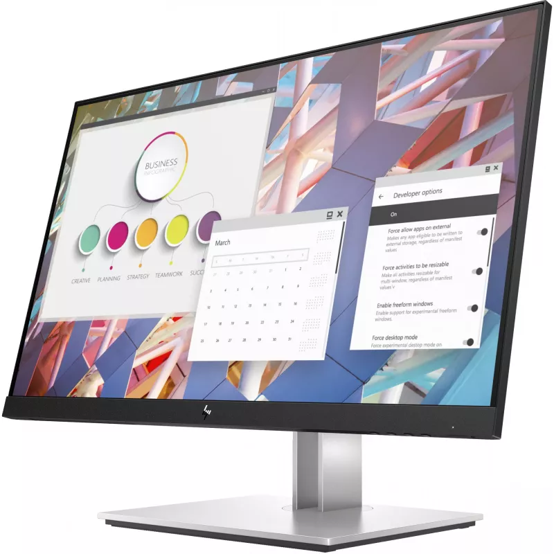 HP E-Series E24 G4 FHD monitors, 60,5 cm (23,8 collas), 1920 x 1080 pikseļi, Full HD, LCD, 5 ms, Melns